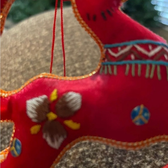 Rocking Reindeer • Vintage • Red • Christmas • Embroidery • Sequins• 7 Ornaments - Picture 14 of 14